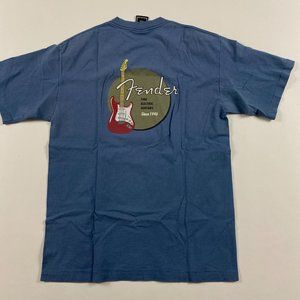 Vintage 90s Fender Guitars T Shirt Mens Medium Single Stitch Double Sided USA